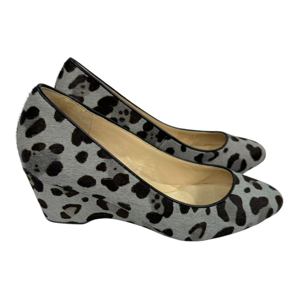 Cole Haan Black and Gray Calf Hair Wedge Heels